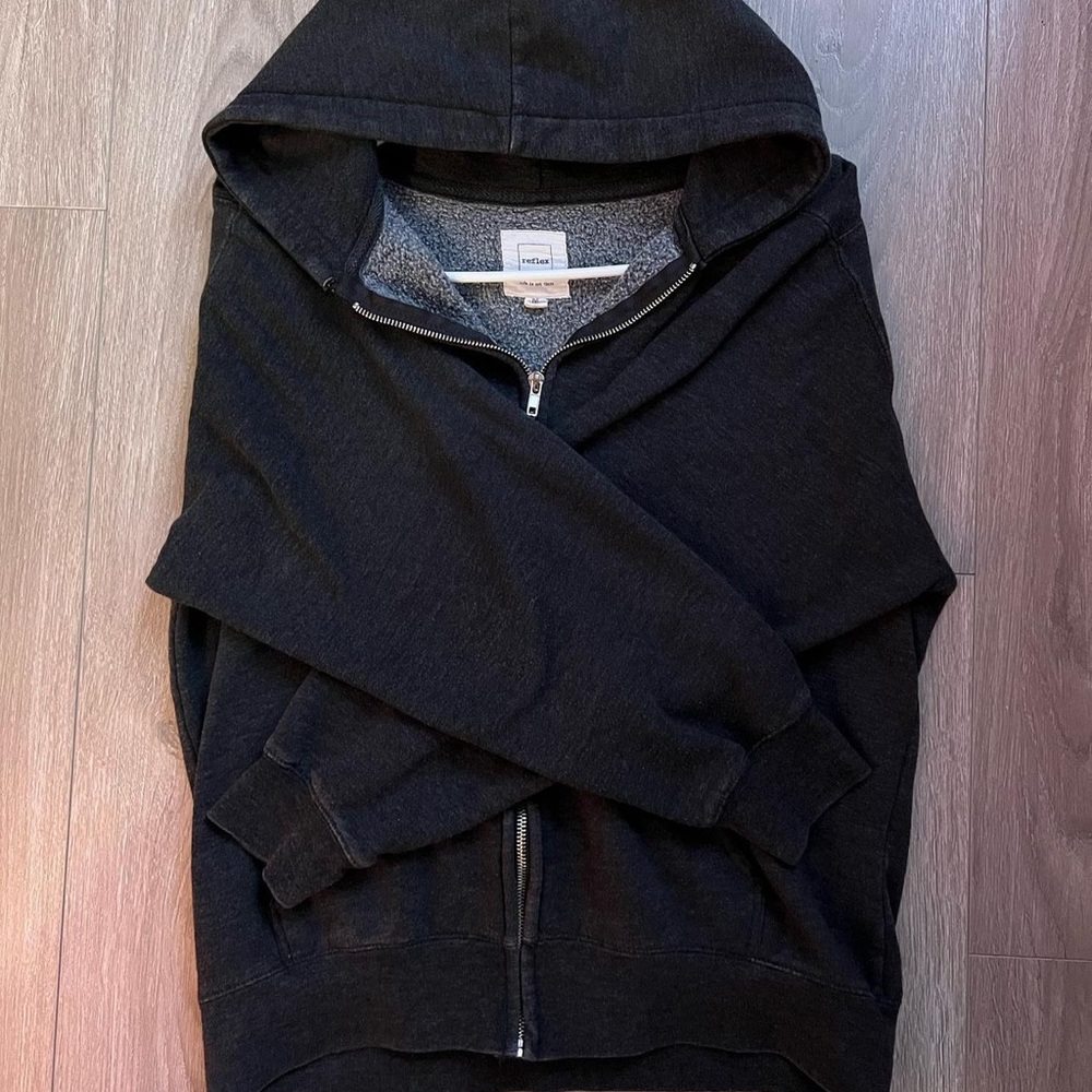 REFLEX- DEEP CHARCOAL ZIP UP JACKET